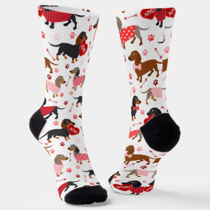 Chaussette Valentine Dachshund