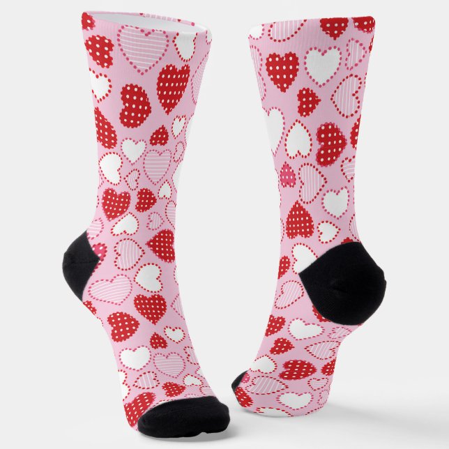 Chaussette Valentines coeurs chaussettes motifs (Angulaire)