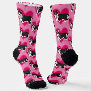 Chaussette Valentines Jour Corgi Coeurs Xoxo