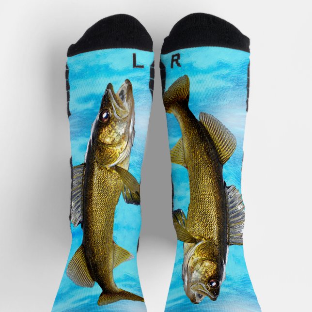 Chaussette Valleye Pike et Blue Water (Haut)