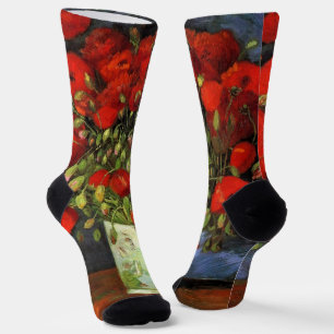 Chaussette Vase avec des pavots rouges par Vincent van Gogh