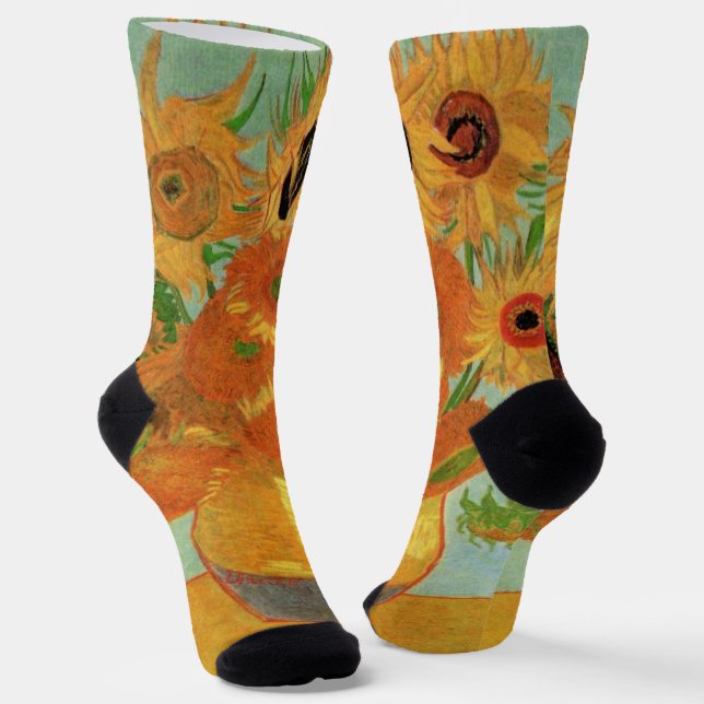 Chaussette Vase avec douze tournesols de Vincent van Gogh (Angulaire)