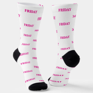 Chaussette Vendredi Jours roses de la semaine