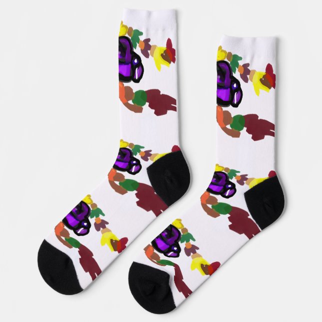 Chaussette Vent d'automne corbeau (Gauche)