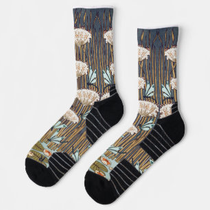 Chaussette Verneuil Dragonfly Water Lily Art Nouveau : Vintag