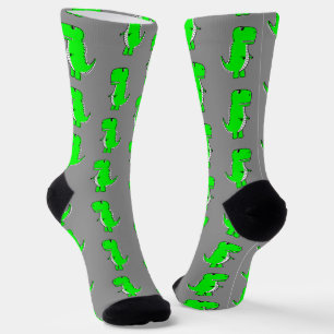 Chaussette Vert mou Dino Gris