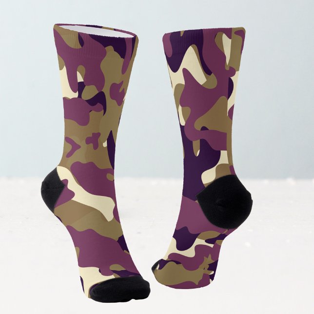 Chaussette Vêtements camouflage camo violet femmes (Créateur téléchargé)