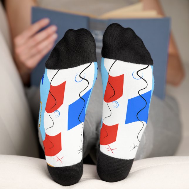 Chaussette Vibrant "Less Is More" Abstract Graphic (Fond)