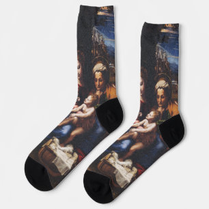 Chaussette Vierge Marie et Enfant avec Jean-Baptiste