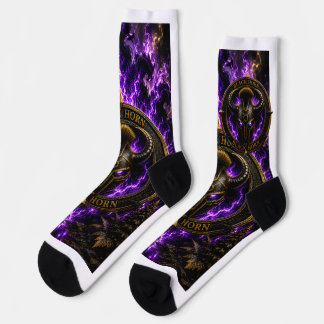 Chaussette  Viking Nordique Violet et Noir – Desig