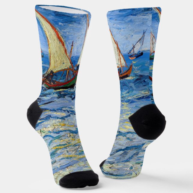 Chaussette Vincent van Gogh - La mer aux Saintes-Maries (Angulaire)