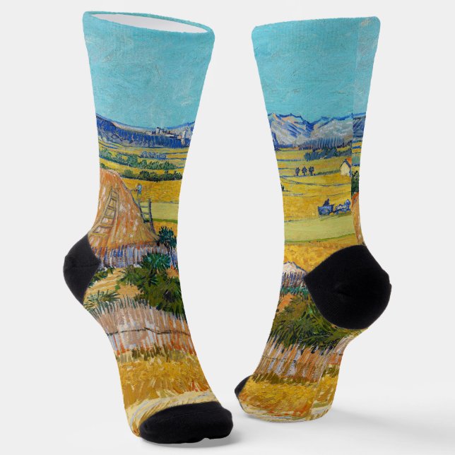 Chaussette Vincent van Gogh - Moisson à La Crau (Angulaire)