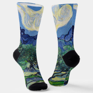 Chaussette Vincent van Gogh - Oliviers avec les Alpilles
