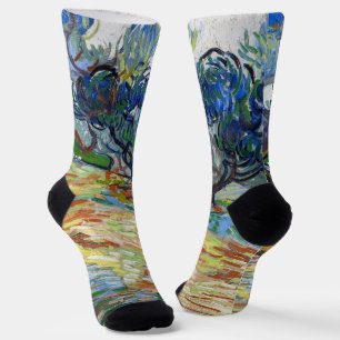 Chaussette Vincent van Gogh - Oliviers : Ciel bleu vif