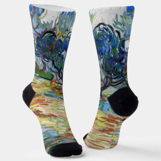Chaussette Vincent van Gogh - Oliviers : Ciel bleu vif (Angulaire)