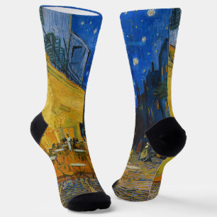 Chaussette Vincent van Gogh - Terrasse de café la nuit