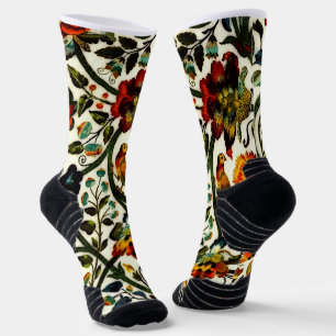 Chaussette Vintage Art Nouveau Charles Cicadas Motif