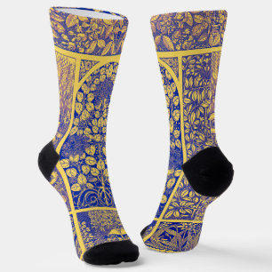 Chaussette Vintage Botanique Art Nouveau Motif