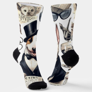 Chaussette Vintage Bull Terrier Motif