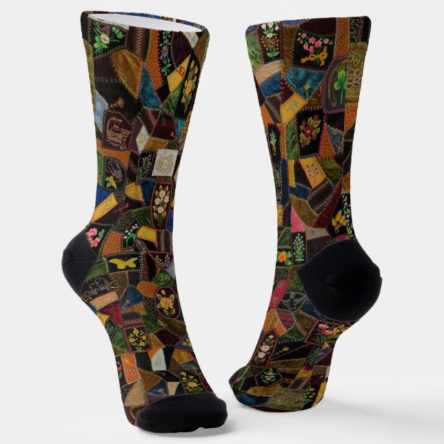 Chaussette Vintage Crazy Quilt (Angulaire)