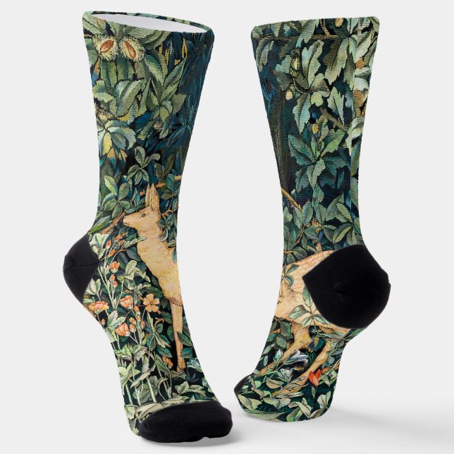 Chaussette Vintage John Dearle "Verdure"- Fleur d'arbre & Cer (Angulaire)