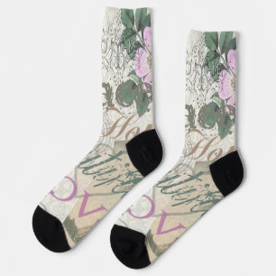 Chaussette Vintage Peace Home Belle Amour