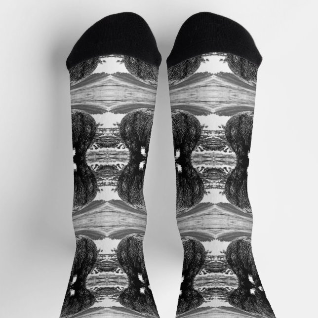 Chaussette Vintage USA Alaska brun (Haut)