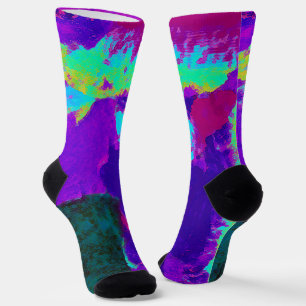 Chaussette Violet Abstrait