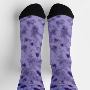Chaussette Violet bleu violet abstrait motif en détresse