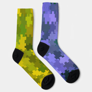 Chaussette Violet et jaune