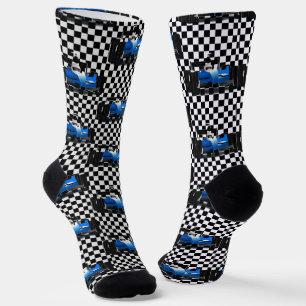 Chaussette Voiture Blue Race - Chariot de tableau