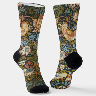 Chaussette Voleurs de fraises par William Morris, Art vintage