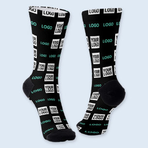 Chaussette Votre logo ou image   Zig Zag Motif avec deux imag