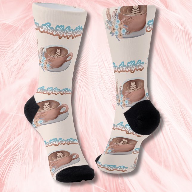 Chaussette Vous êtes mon café bohème calme (Créateur téléchargé)