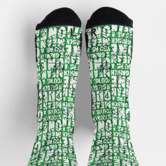 Chaussette Vous êtes un Mean One Mr Grinch Green Motif (Haut)
