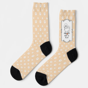 Chaussette Vous voulez jouer ? Bichon Frise Chien avec balle