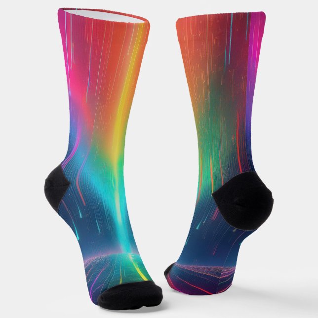 Chaussette Voyage en goutte arc-en-ciel (Angulaire)