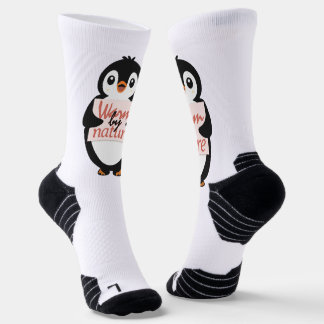 Chaussette Warm by nature: Adorable Penguin with Playful Text