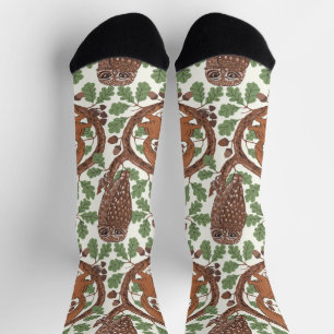 Chaussette Whispers/Chouettes et écureuils des bois dans le c