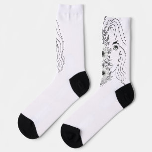 Chaussette Whispers of Nature - Beauté féminine en fleurs