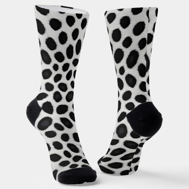 Chaussette White Leopard Elegant Moderne Collection Luxe (Angulaire)