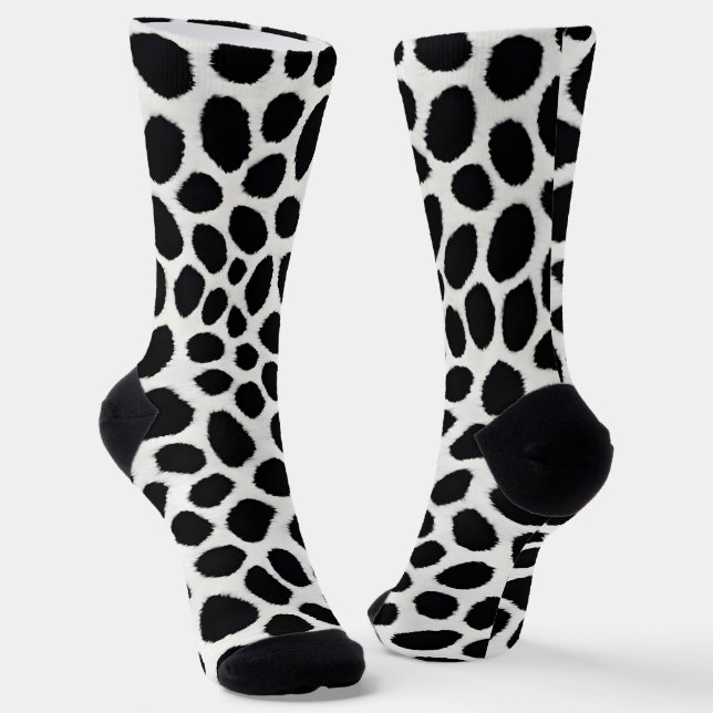 Chaussette White Leopard Elégante Collection de luxe tendance (Angulaire)
