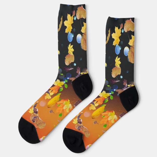 Chaussette wild leaves falling crew Socks (Gauche)