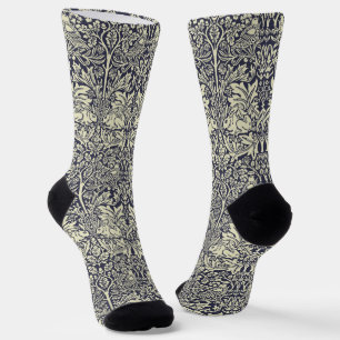 Chaussette William Morris Brer Rabbit Motif Bleu Vintage