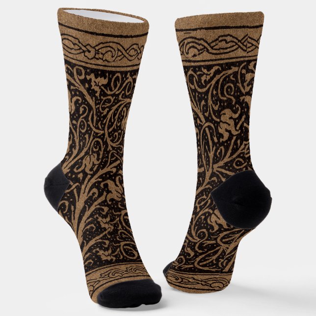 Chaussette William Morris Campion Cuir Damassé (Angulaire)
