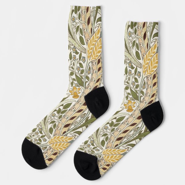 Chaussette William Morris Daffodil Garden Flower Classic Bota (Gauche)
