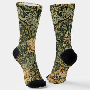 Chaussette William Morris Honeysuckie Vert Jaune