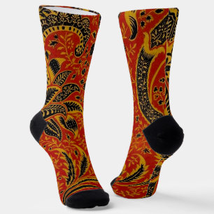 Chaussette William Morris Inde Floral rouge