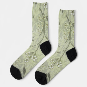 Chaussette William Morris Jasmine Botanique Antique Vintage