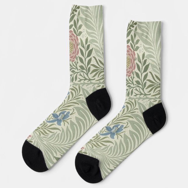 Chaussette William Morris Larkspur Fond d'écran floral (Gauche)